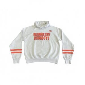 J America Oklahoma State Cowboys Hoodie Large Gray OSU Pullover Sweatshirt